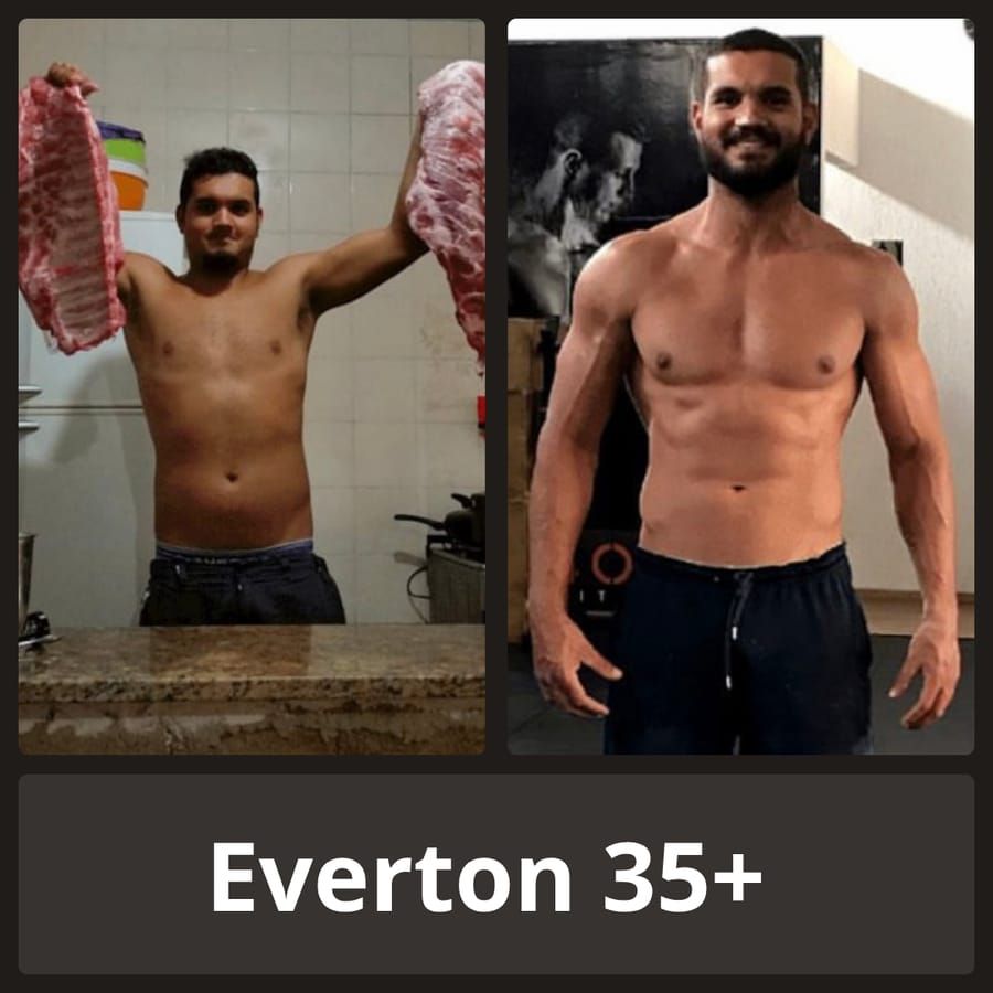 Antes e depois — Everton, 35+