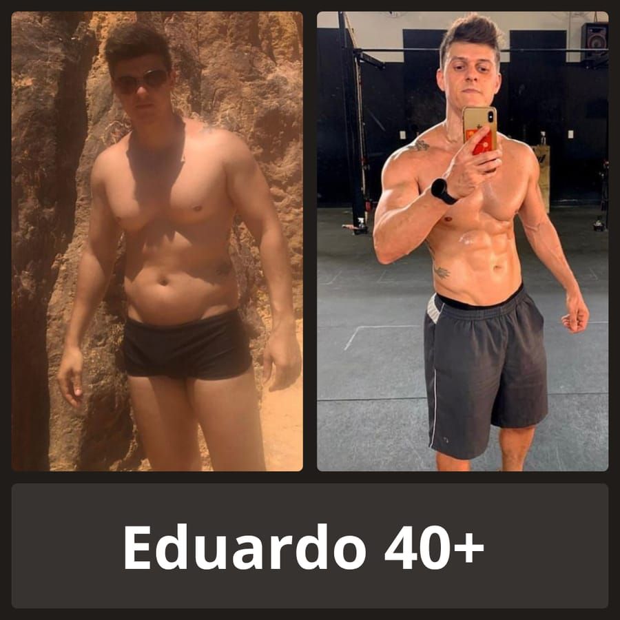 Antes e depois — Eduardo, 40+