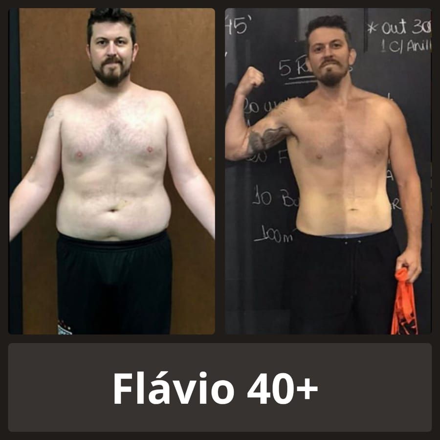 Antes e depois — Flávio, 40+