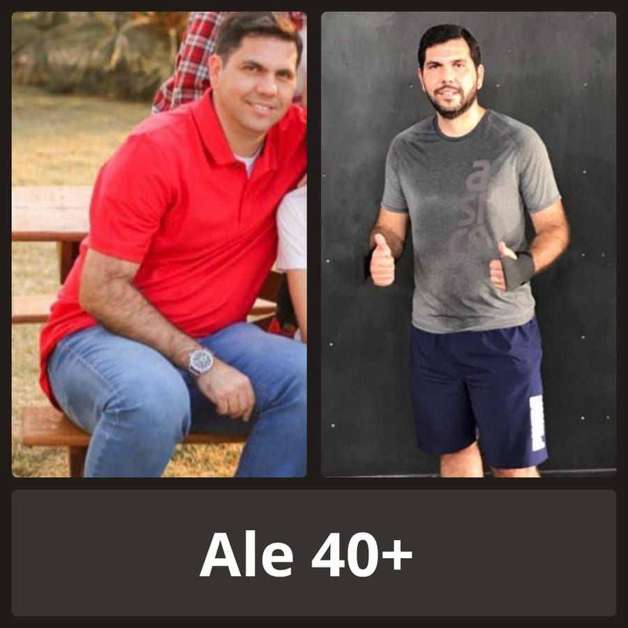 Antes e depois — Ale, 40+